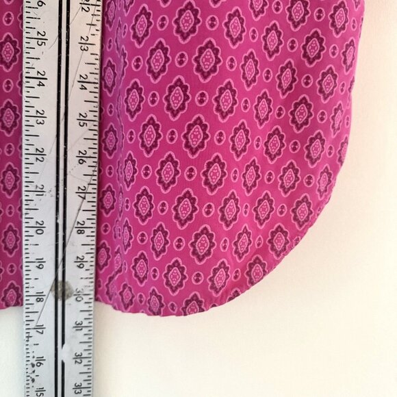 Anthropologie Free For Humanity sz M Mixed Print Floral Cottage Button Roll Tab - Picture 16 of 16